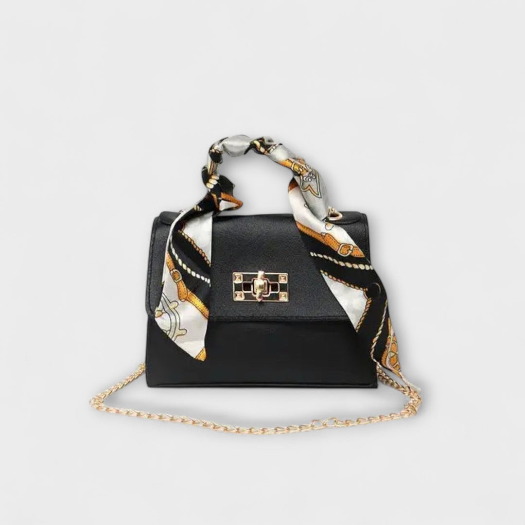 Anastasiya | Women's Black Chain Strap Shoulder Bag - Black - Image 1