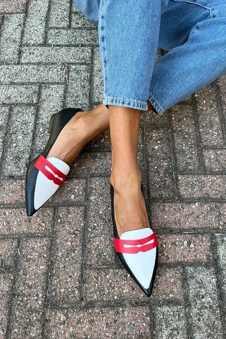 Artemis | Women's Pointed Toe Strap Flats - Image 1