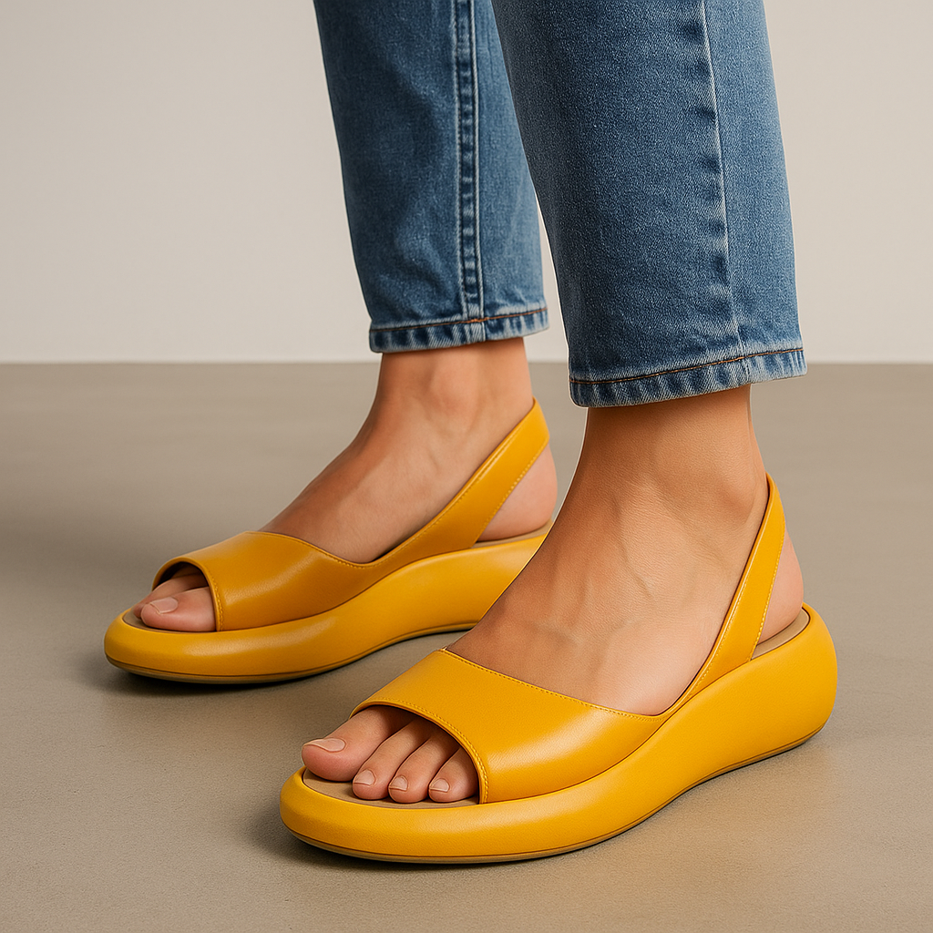 Belladonna | Women's Platform Sandals with Comfort Cushioning - Yellow - Image 1