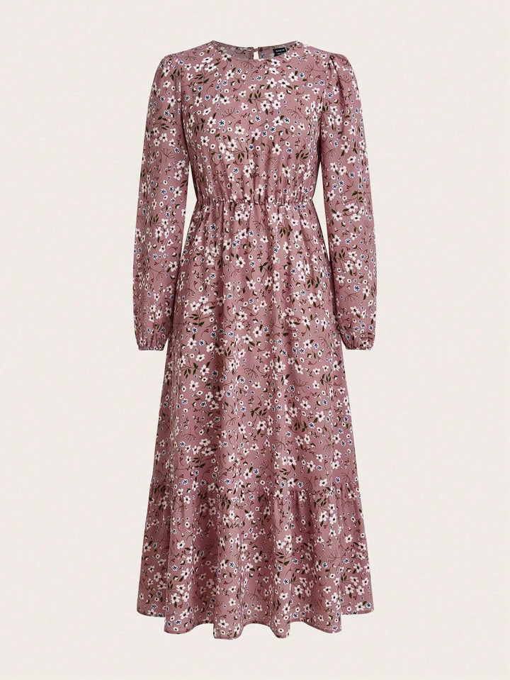 Brynja | Damen Maxikleid mit langen Ärmeln und Blumenmuster - Blumenmuster - Bild 10