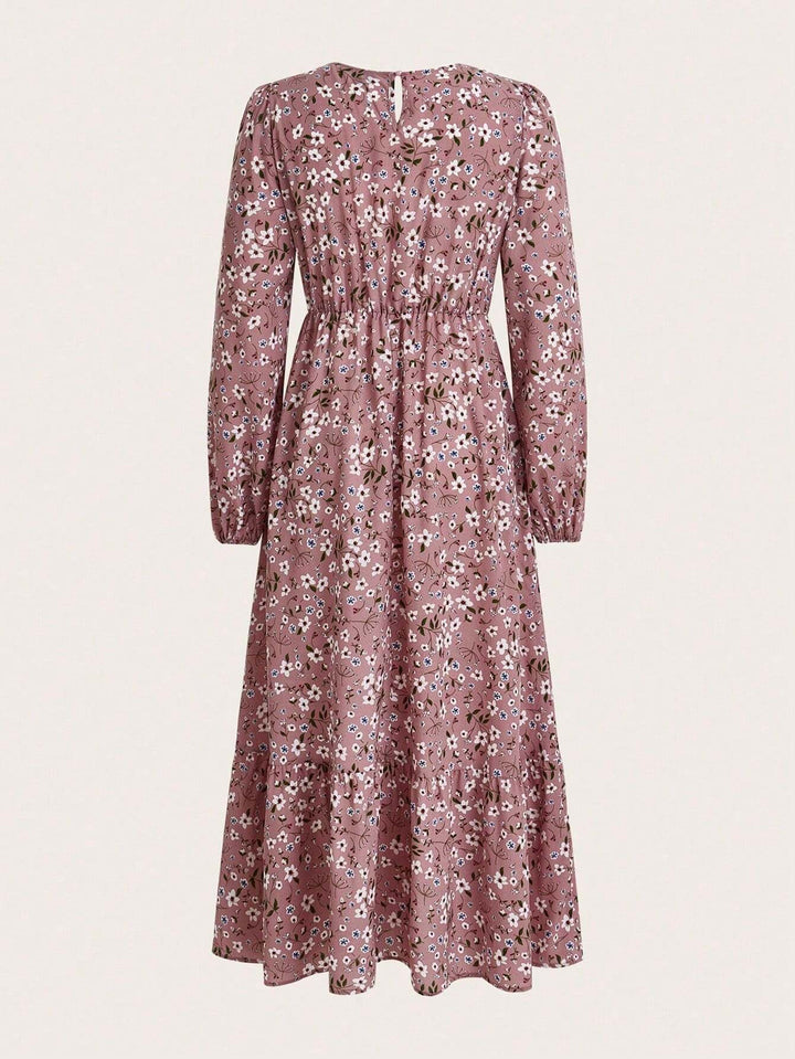 Brynja | Damen Maxikleid mit langen Ärmeln und Blumenmuster - Blumenmuster - Bild 9