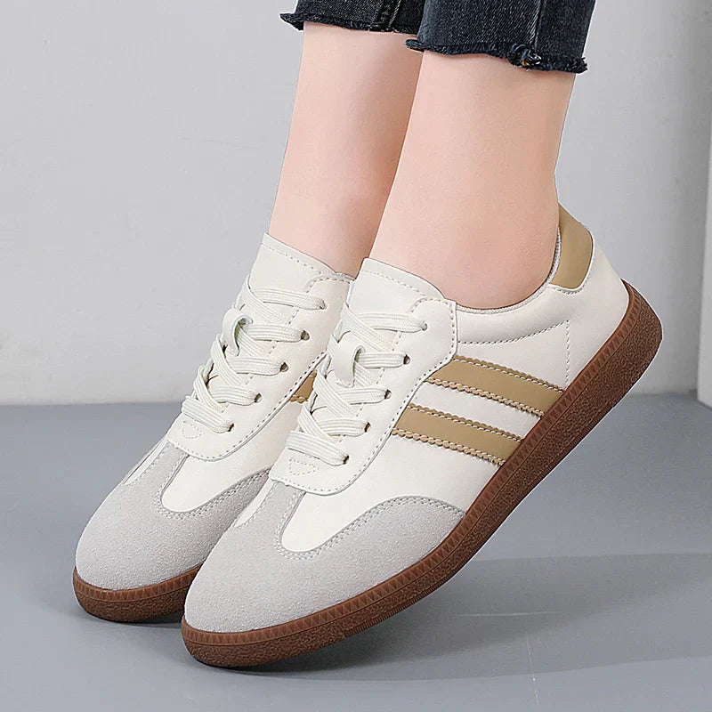 Caledonia | Women's Low Top Casual Sneakers - Beige - Image 1