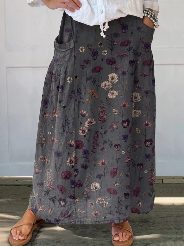 Calypso | Women's Floral Print Maxi Skirt - Floral - Image 1