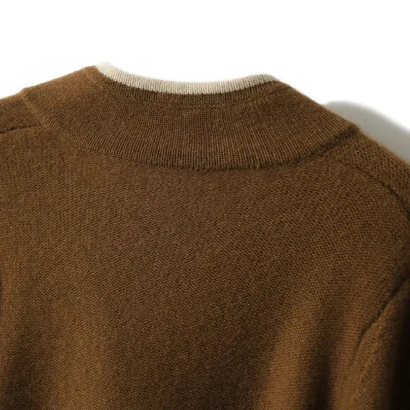 Cordamina | Damen Cardigan mit offenem Vorderteil und langen Ärmeln - Braun - Bild 11