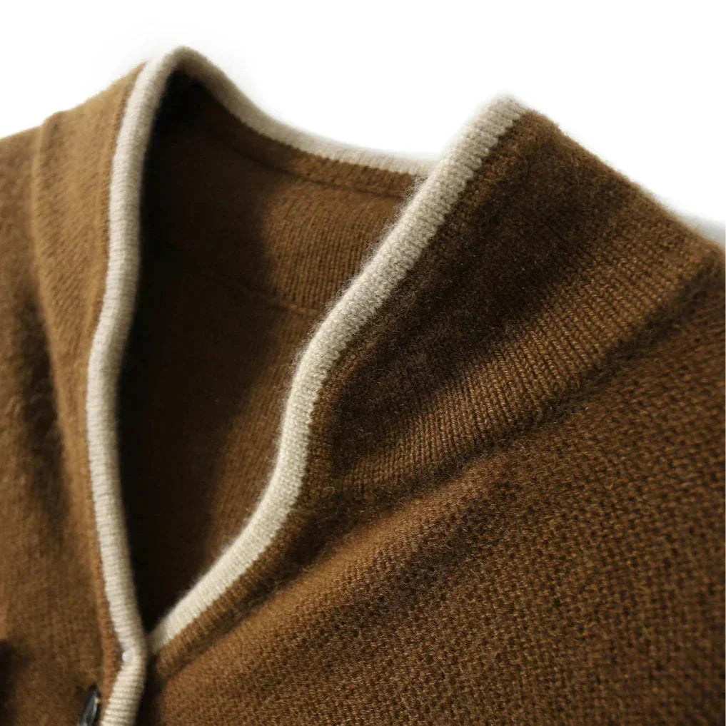 Cordamina | Damen Cardigan mit offenem Vorderteil und langen Ärmeln - Braun - Bild 7