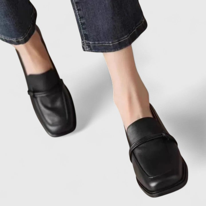 Cordana | Women's Slip-On Comfort Loafers - Black - Image 1