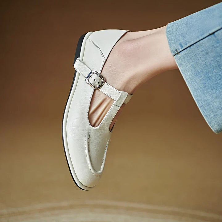Cordelia | Damen T-Riemchen Mary Jane Ballerina - Schwarz - Bild 5
