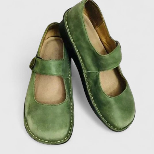 Cordiana | Women's Green Mary Jane Flat Shoes - Green - Image 1