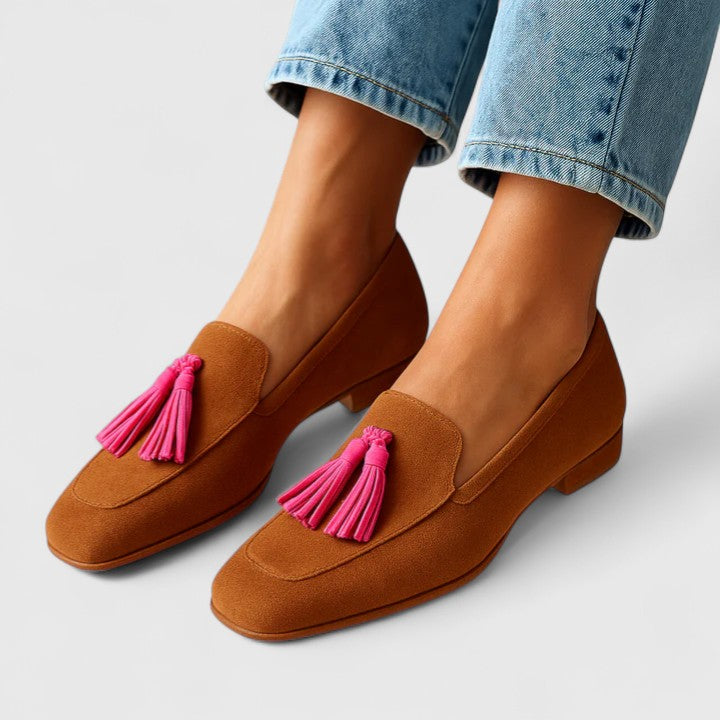 Cordieuse | Women's Brown Tassel Loafers - Brown - Image 1