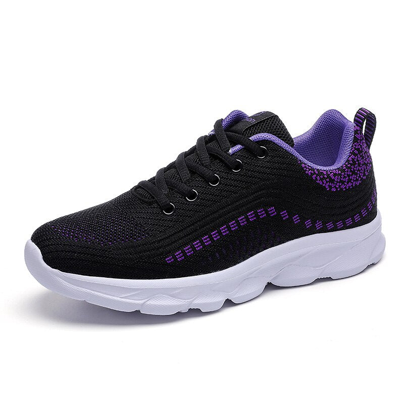 Cordula | Damen Walking Komfort-Sneaker – Schwarz – Bild 1