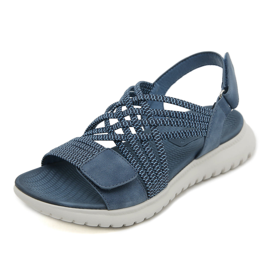 Euphrosyne | Women's Adjustable Strap Comfort Sandals - Blue - Image 1
