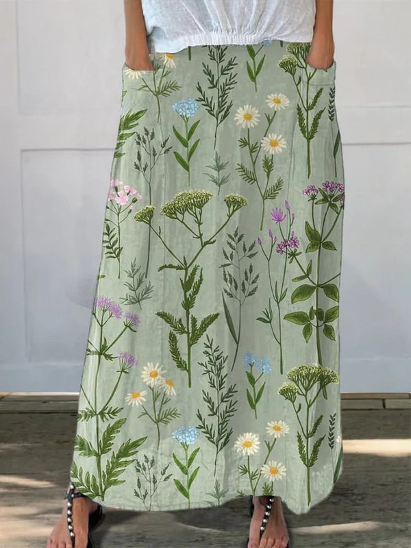 Evangeline | Women's Floral Print Maxi Skirt - Floral - Image 1