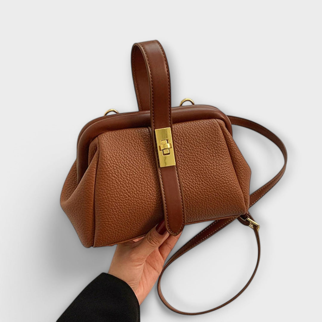 Felicienne | Women's Structured Crossbody Bag - Brown - Image 1