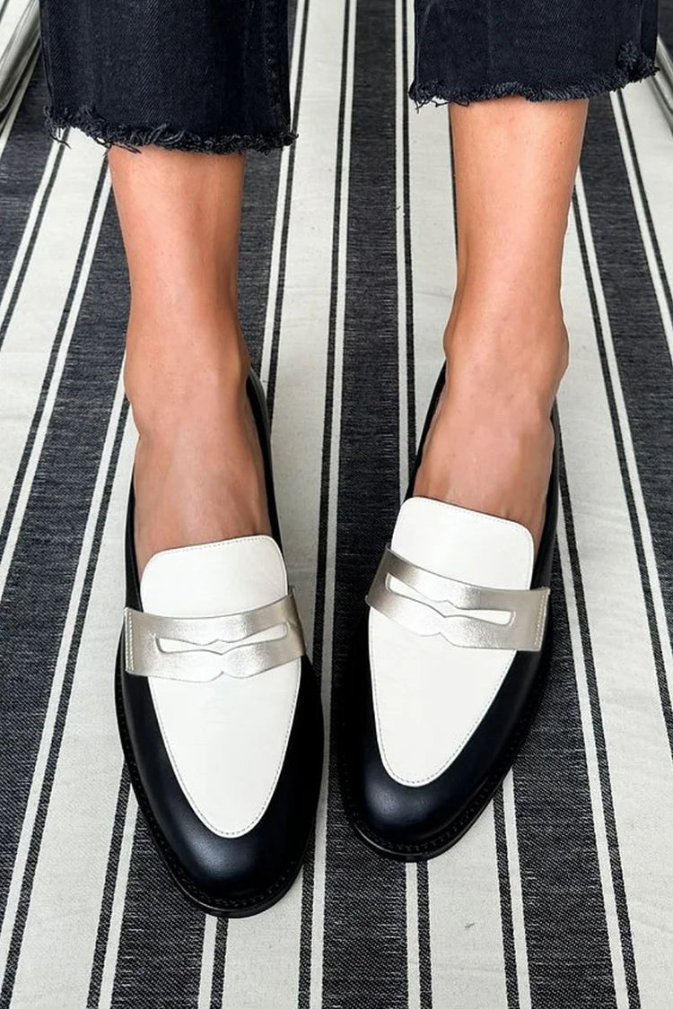 Felicity | Women's Colour Block Slip On Loafers - Image 1