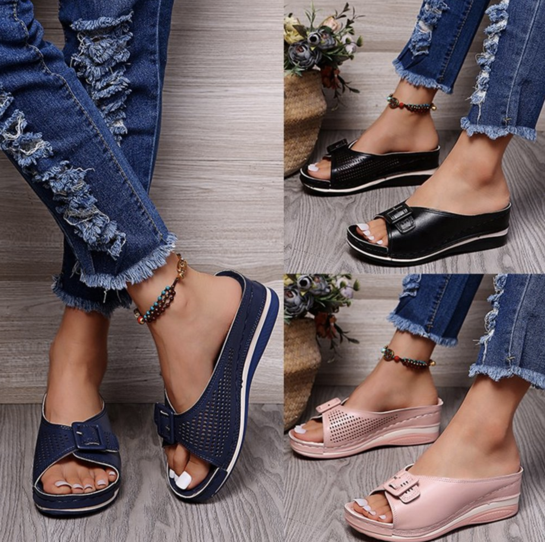 Floriana | Women's Platform Wedge Sandals - Image 1