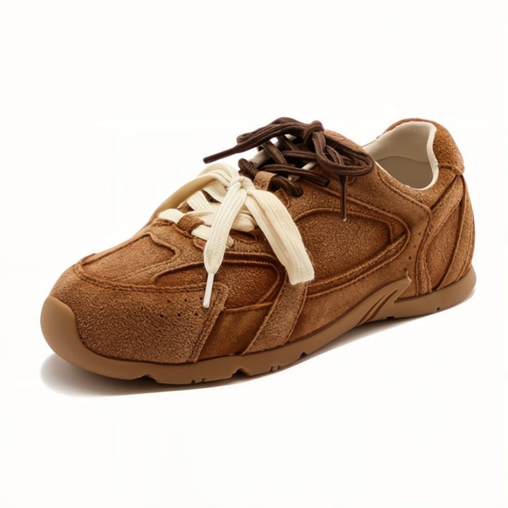 Francine | Damen Sneaker mit doppelter Schnürung in Braun - Braun - Bild 1