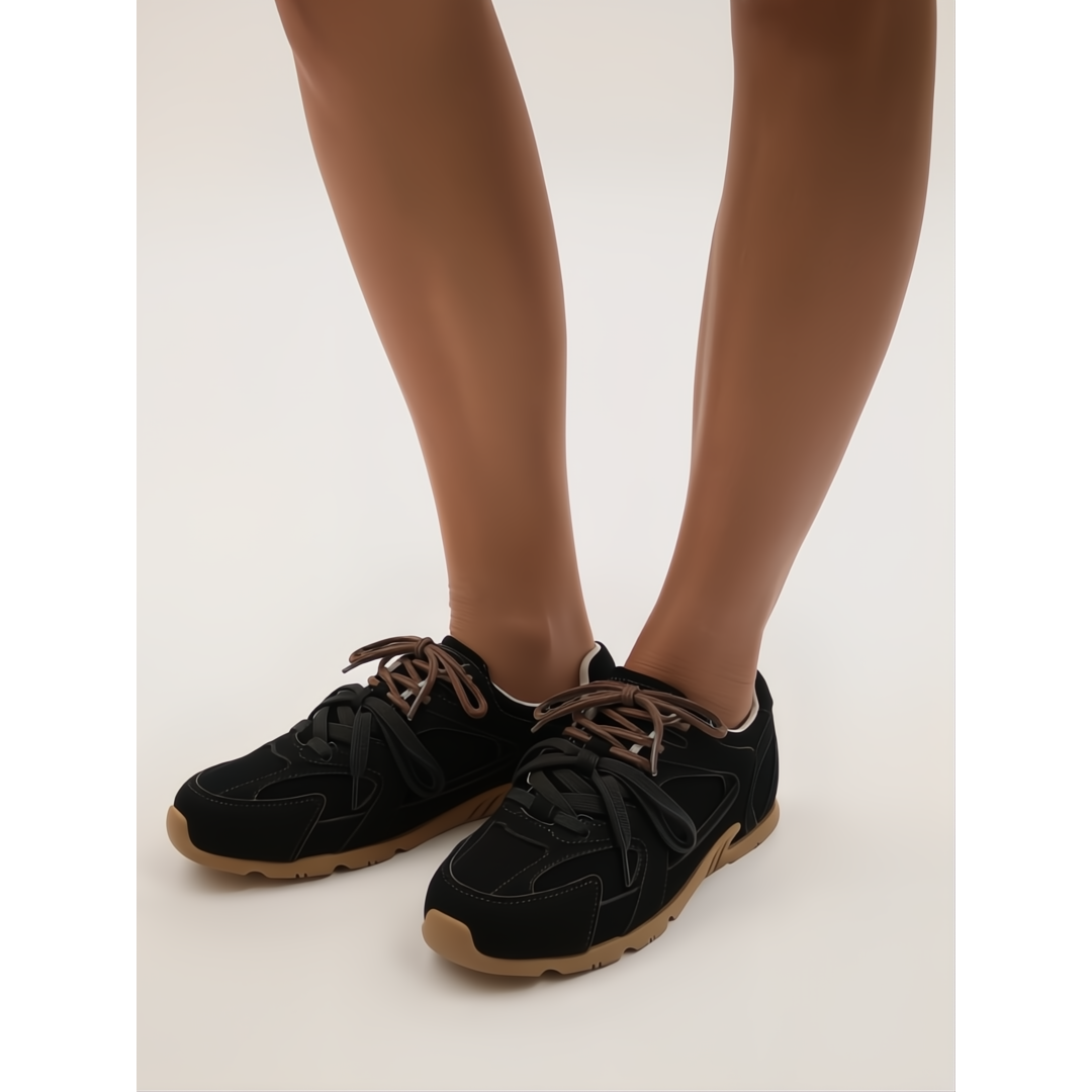 Francine | Damen Dual Lace braune Sneaker - Braun - Bild 6