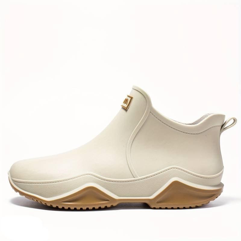 Galatea | Women's Waterproof Slip On Ankle Boots - Beige - Image 1