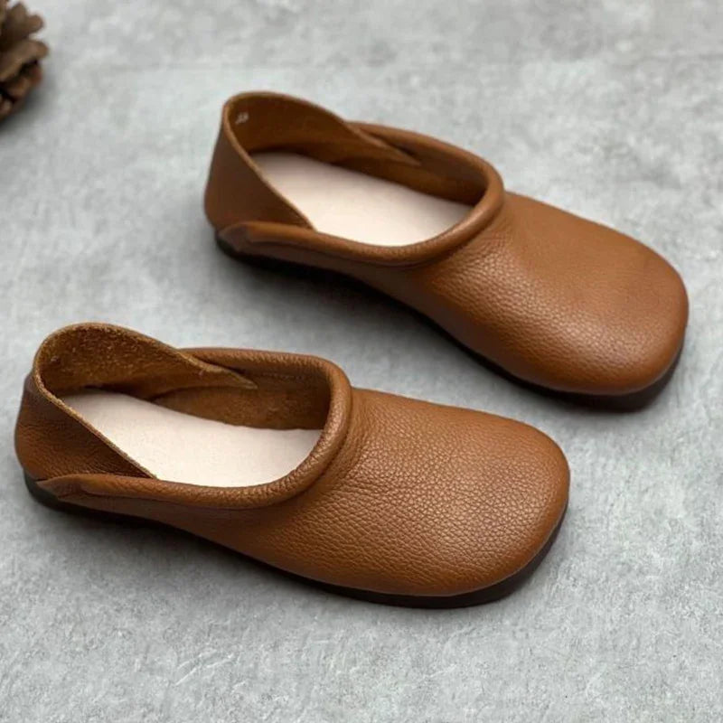 Hadley | Women's Brown Slip-On Flat Shoes - Brown - Image 1