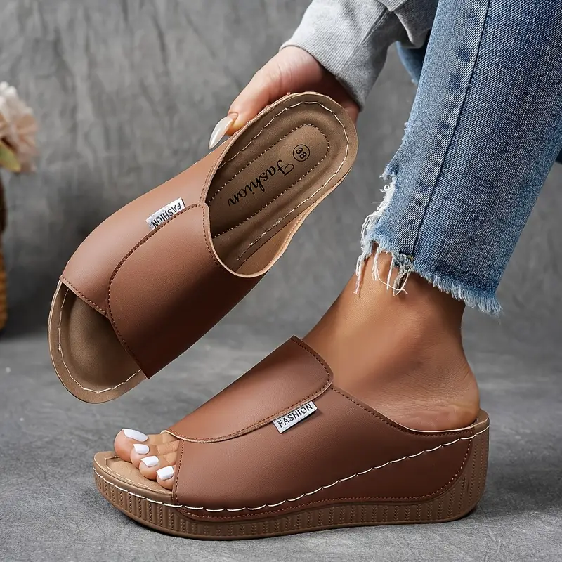 Harmony | Damen Plateau-Sandalen mit Fußgewölbeunterstützung – Beige – Bild 2