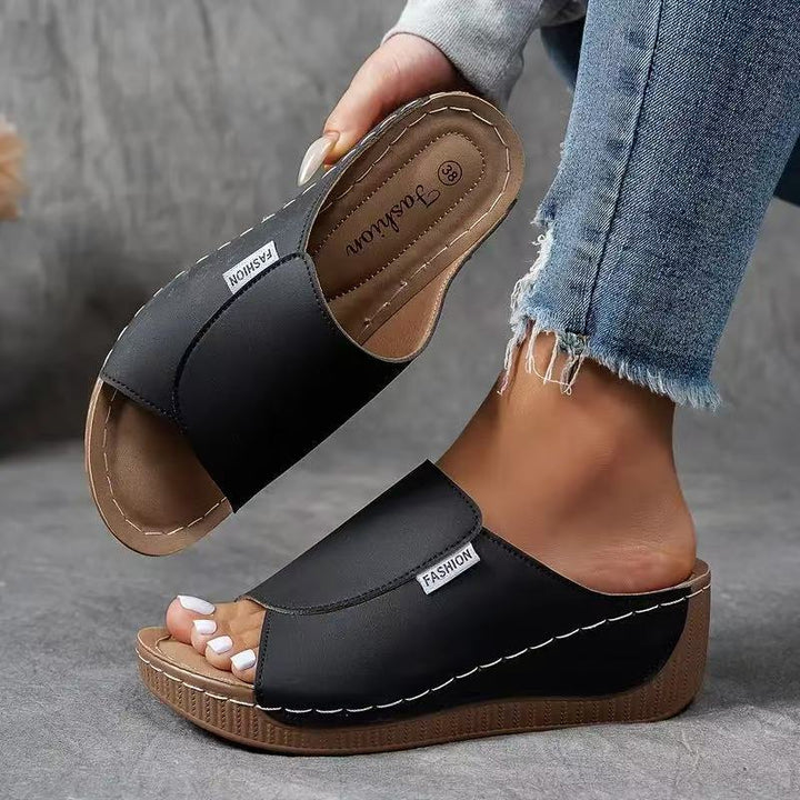 Harmony | Damen Plateau-Sandalen mit Fußgewölbeunterstützung - Beige - Bild 3