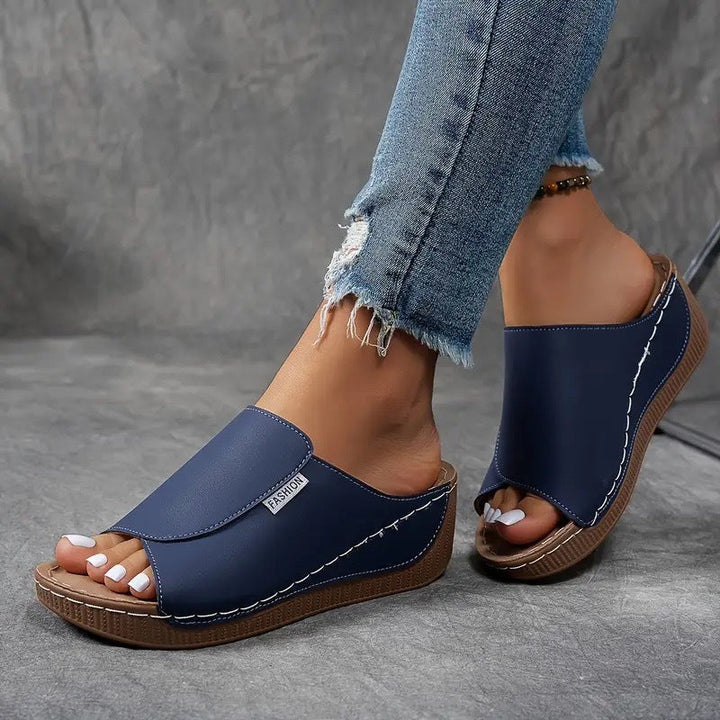 Harmony | Damen Plateau-Sandalen mit Fußgewölbeunterstützung - Beige - Bild 9