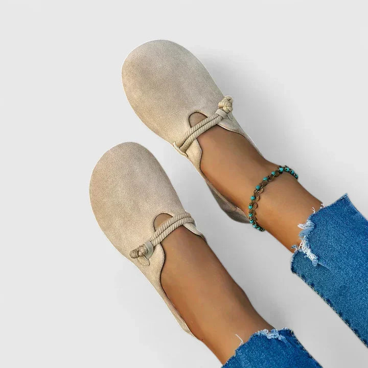 Hermione | Damen Komfort-Slipper - Beige - Bild 4