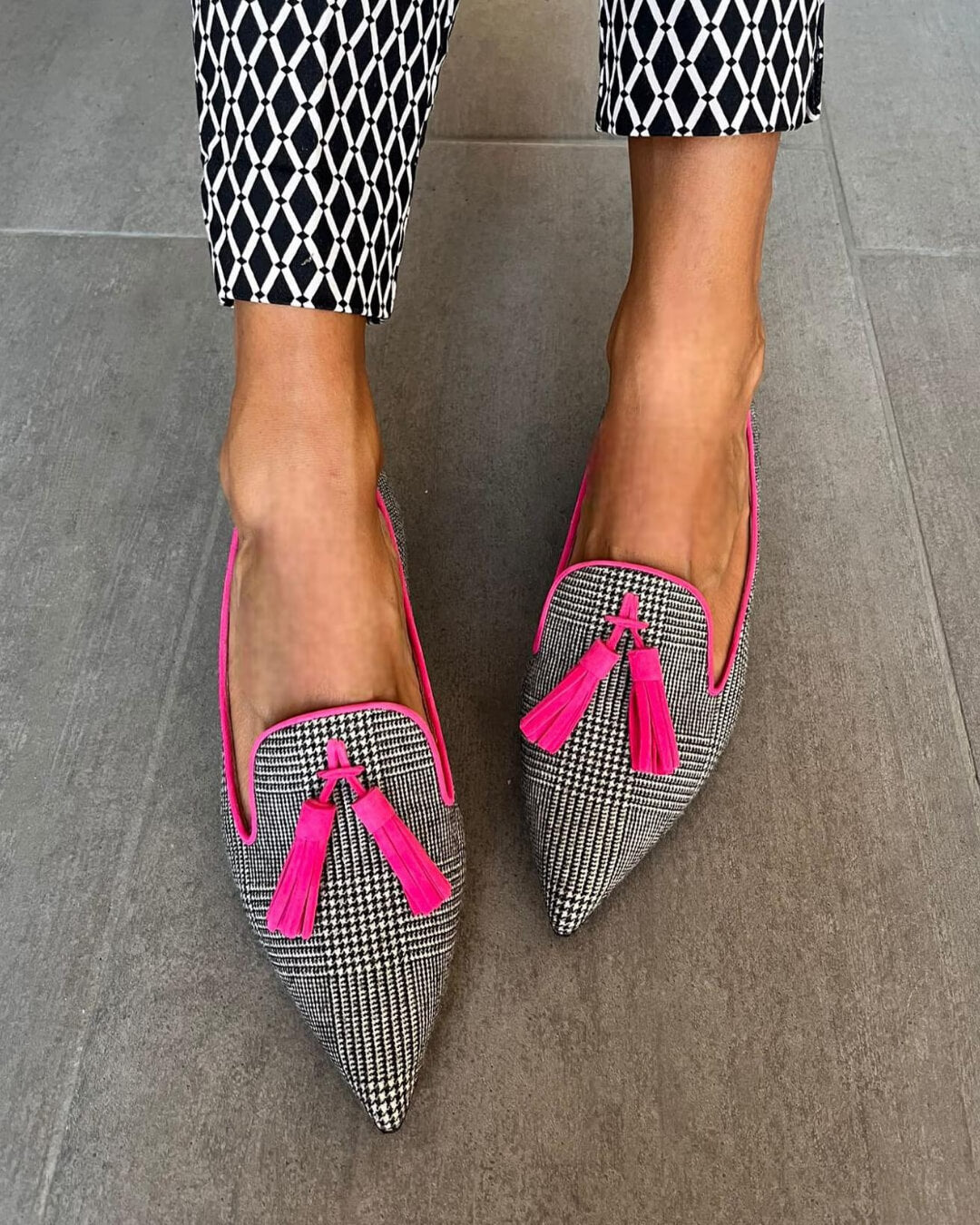 Imogene | Women's Pointed Toe Tassel Loafers - Image 1