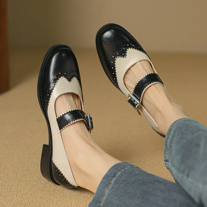Jemima | Damen Zweifarbige Brogue Mary Jane Schuhe - Bild 1