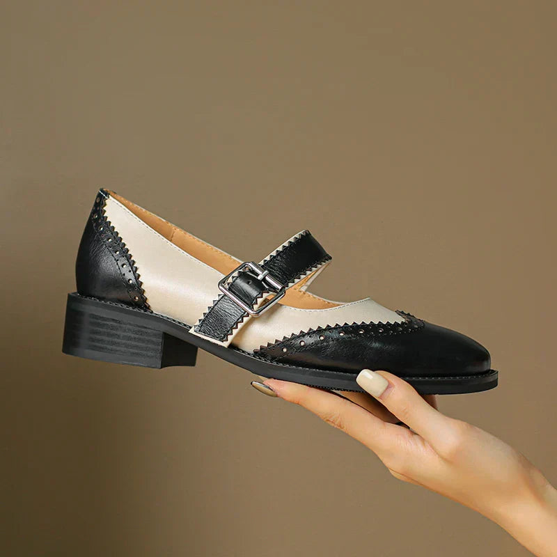 Jemima | Damen Zweifarbige Brogue Mary Jane Schuhe - Bild 3