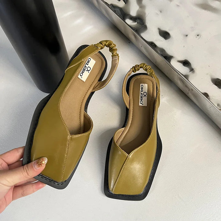 Juniper | Damen Slipper mit quadratischer Spitze - Beige - Bild 10