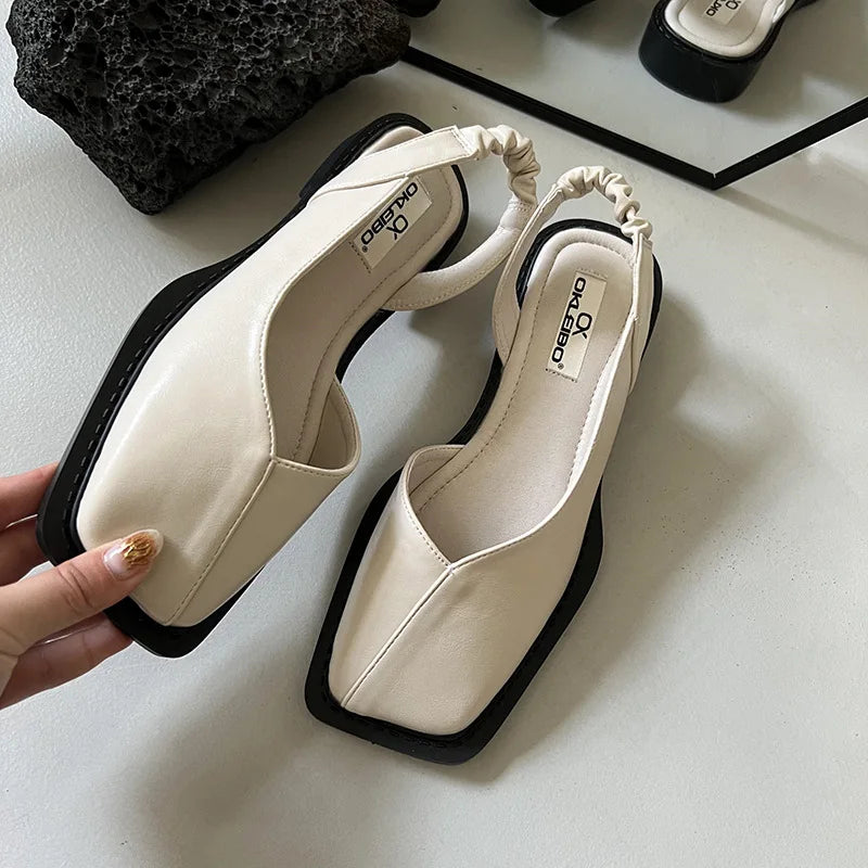 Juniper | Damen Slipper mit quadratischer Spitze - Beige - Bild 7