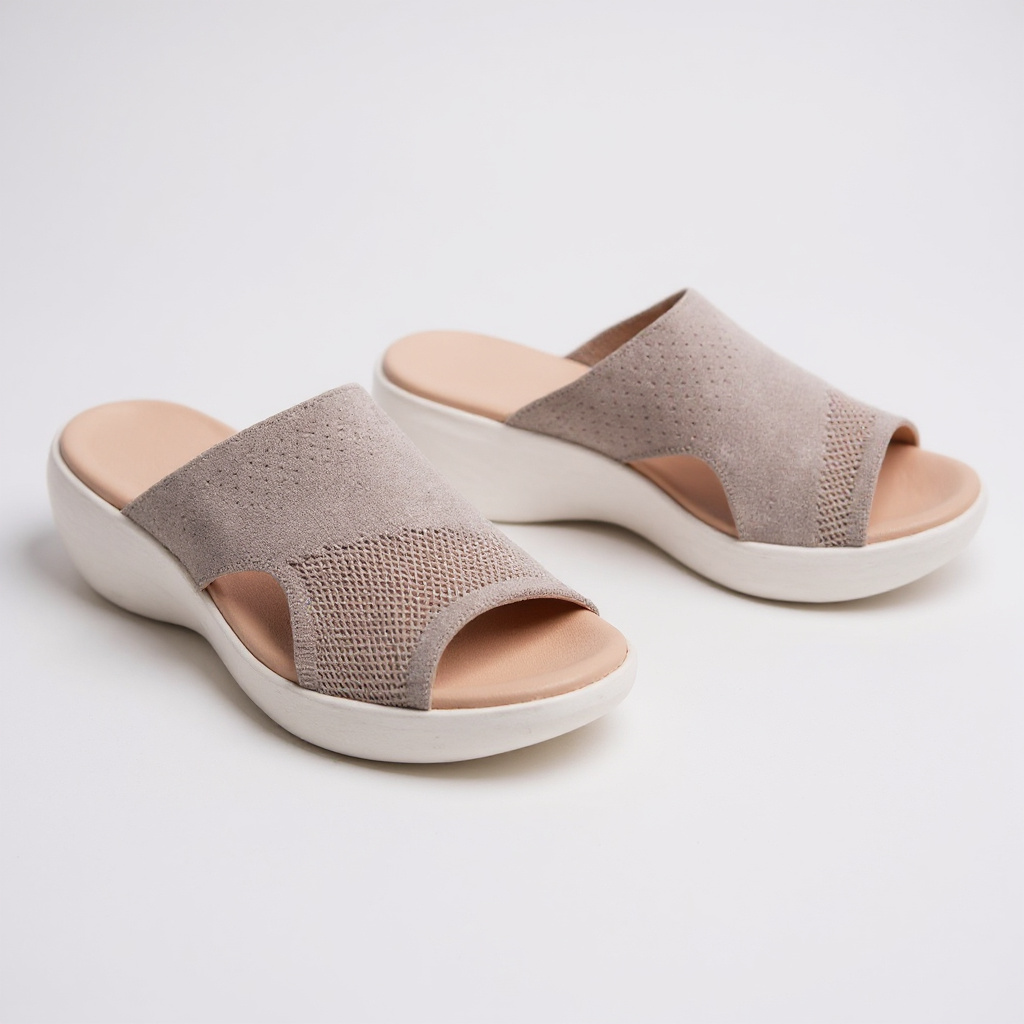 Katarina | Women's Orthopedic Slide Sandals - Beige - Image 1