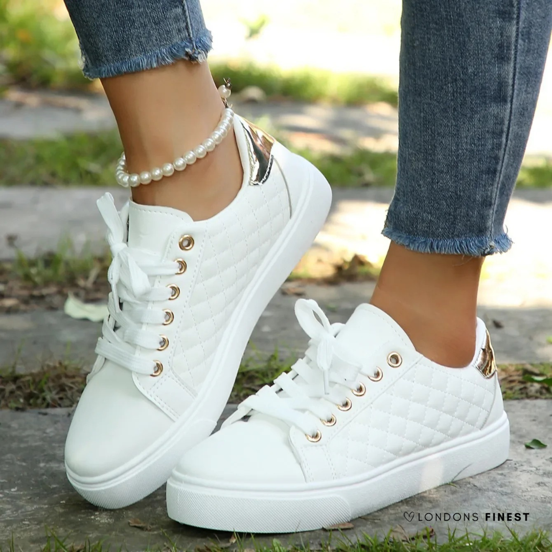 Lennora | Weiße Plateau-Sneaker für Damen - Weiß - Bild 1