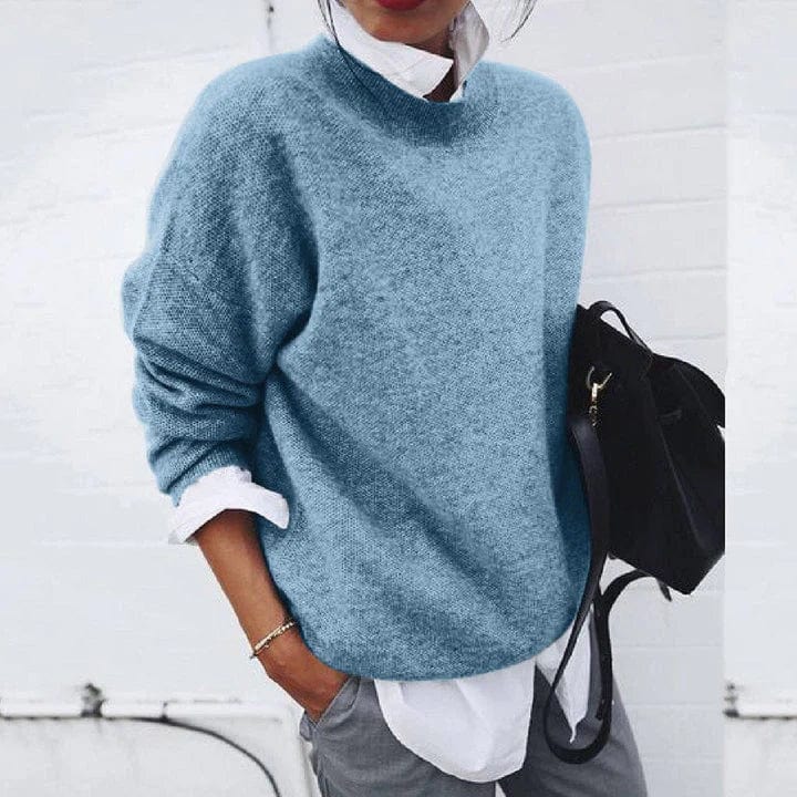Lilith | Women's Oversized Long Sleeve Jumper - Light Blue - Image 1