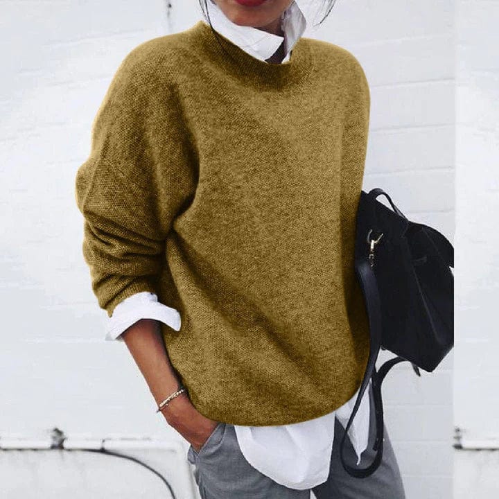 Lilith | Damen Oversized Langarm-Pullover - Hellblau - Bild 4
