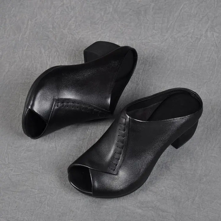 Nadine | Gepolsterte Damen-Slipper zum Hineinschlüpfen - Braun - Bild 2