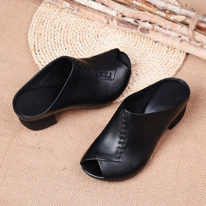 Nadine | Gepolsterte Damen-Slipper zum Hineinschlüpfen - Braun - Bild 7