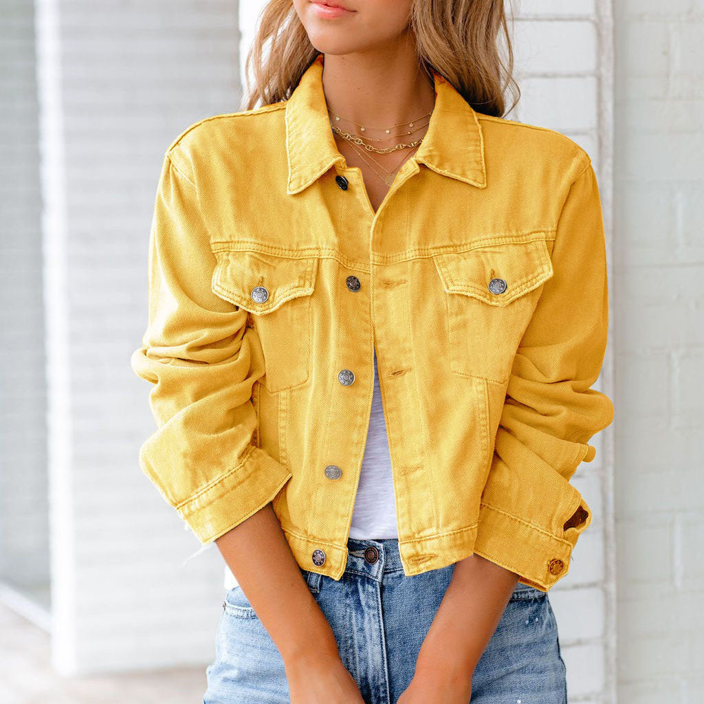 Ophelia | Damen Cropped Langarmjacke - Hellblau - Bild 2