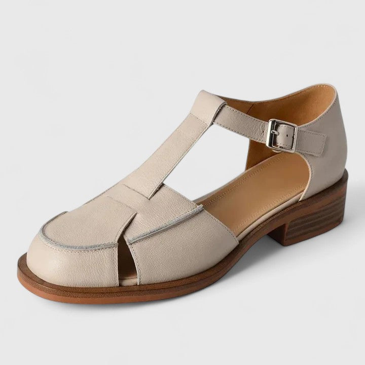 Ophira | Women's Mary Jane T-Bar Sandals - Beige - Image 1