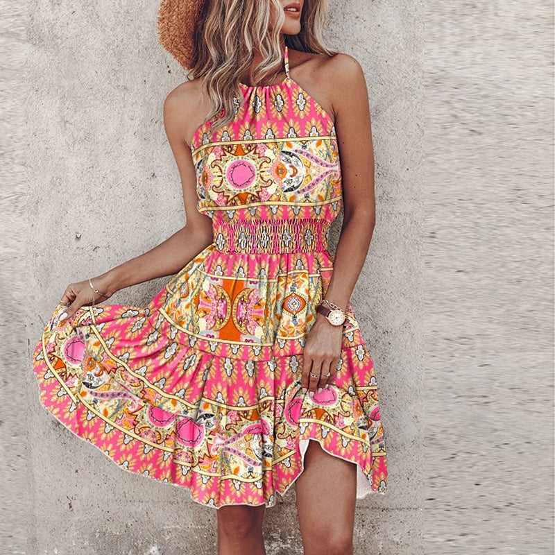 Persephone | Women's Halter Neck Mini Dress - Image 1