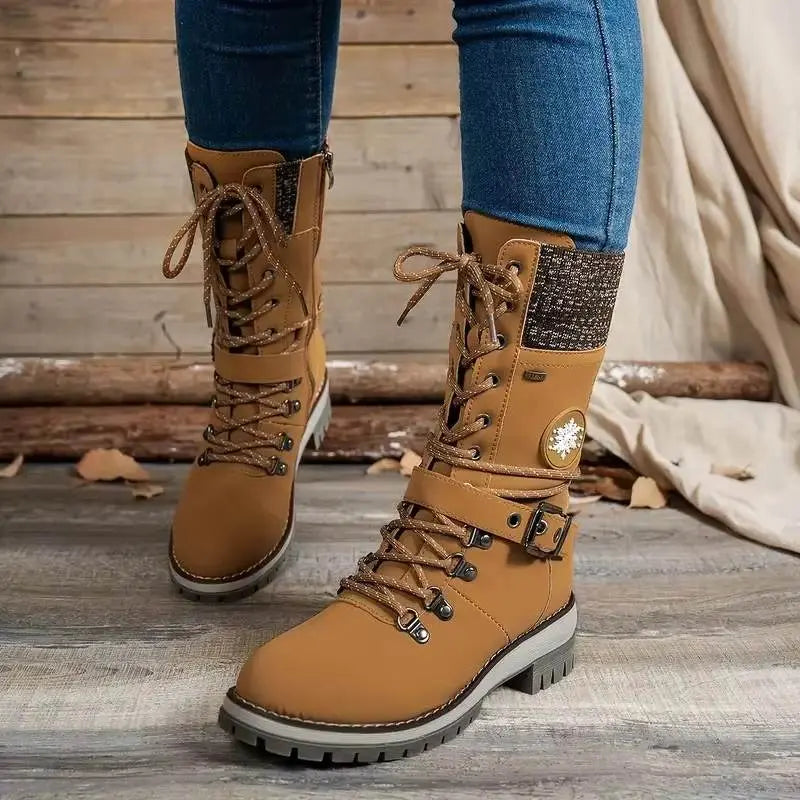 Phaedra | Women's Brown Lace Up Ankle Boots - Brown - Image 1