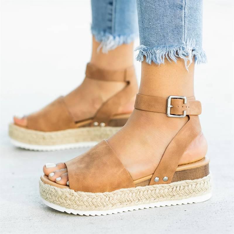 Prudence | Women's Ankle Strap Espadrille Platform Sandals - Image 1