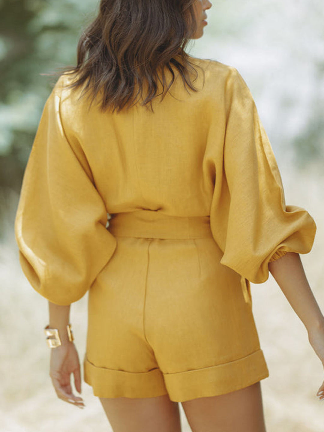 Rosanna | Damen-Overall mit Gürtel und langen Ärmeln - Weiß - Bild 10