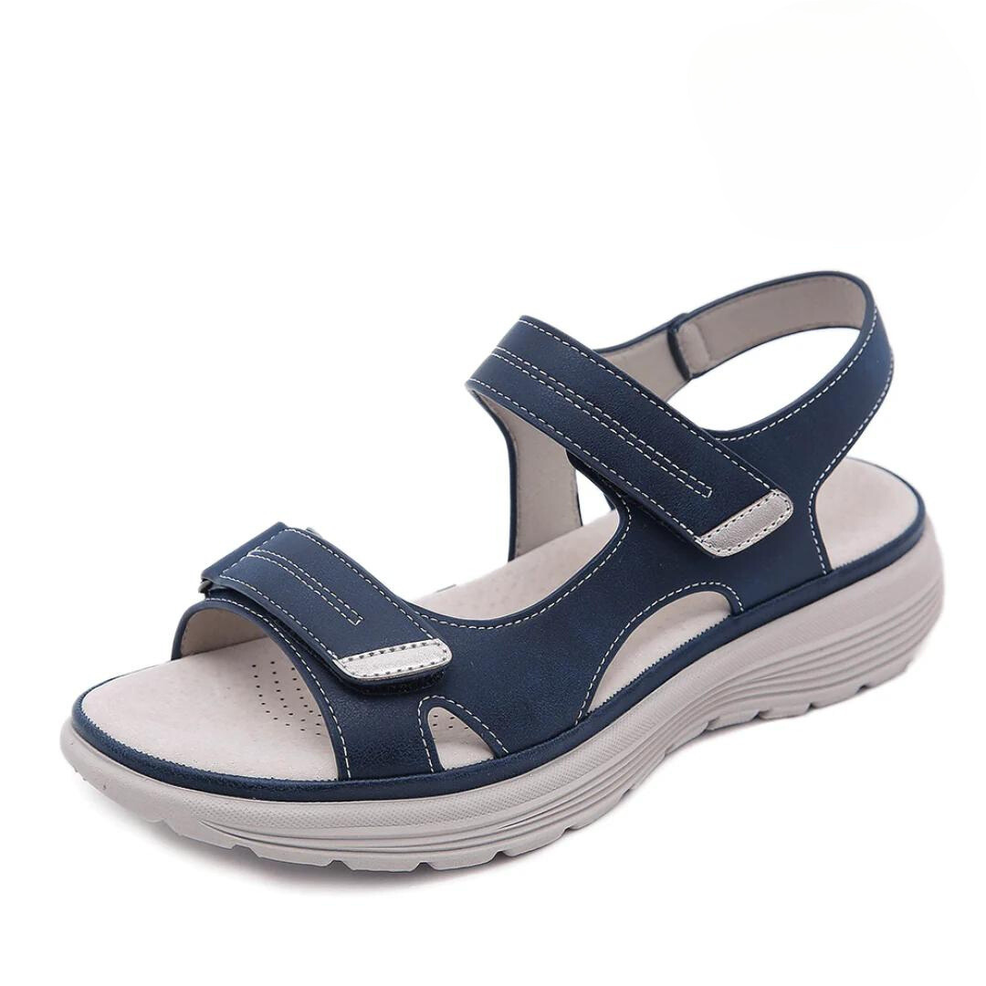 Rosette | Women's Adjustable Comfort Sandals - Navy - Image 1