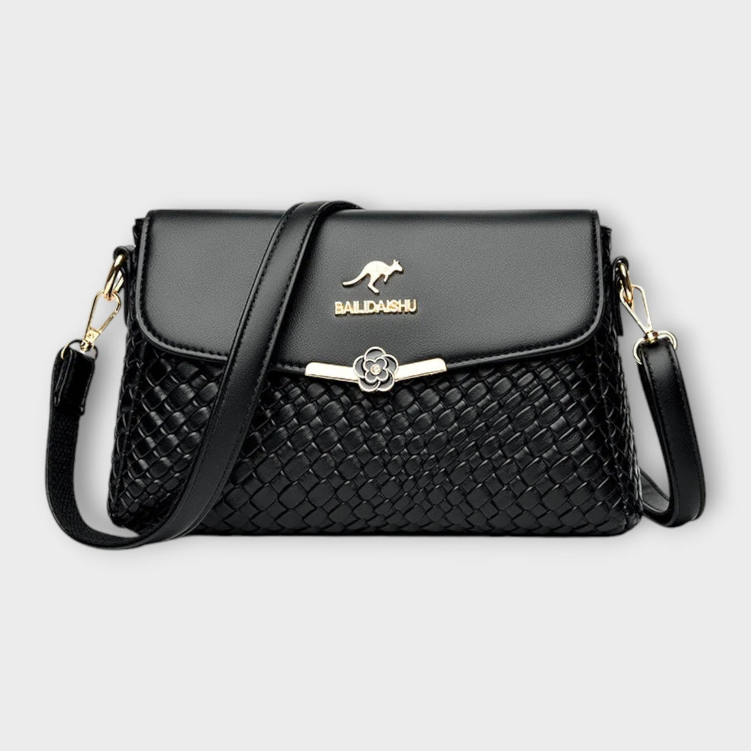 Seraphiel | Women's Quilted Crossbody Bag - Black - Image 1