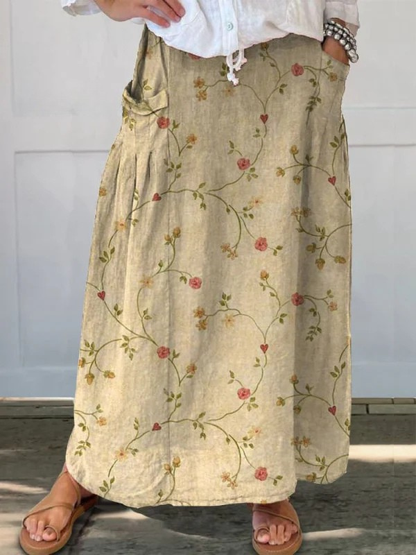 Seraphima | Women's Floral Maxi Skirt - Floral - Image 1