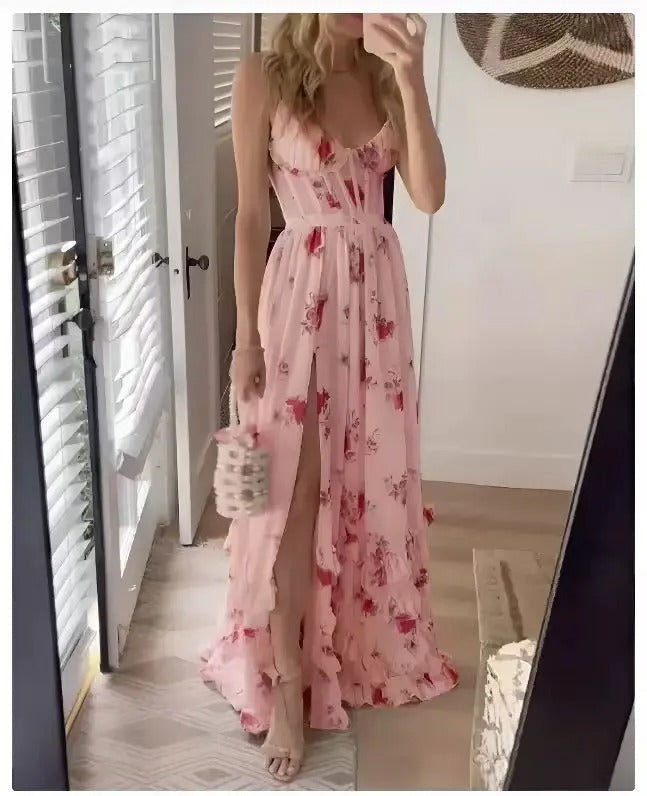 Seraphine | Women's Floral Strappy Maxi Dress - Floral - Image 1