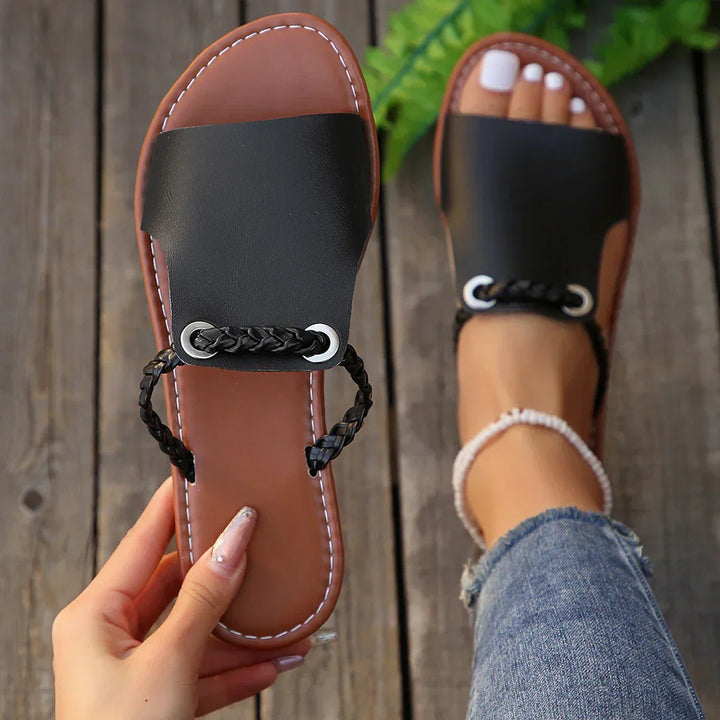 Tempest | Geflochtene Knöchelriemen-Sandalen für Damen - Braun - Bild 3