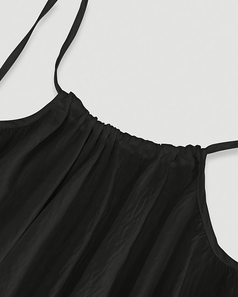 Tessa | Damen Maxikleid mit Spaghettiträgern – Weiß – Bild 20